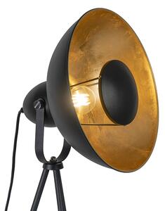 Lampada da terra nera treppiede oro 154,4 cm - MAGNAX Eco