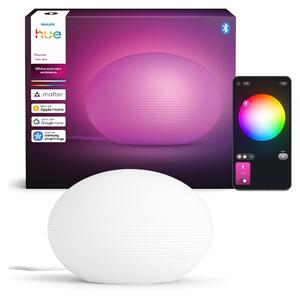 Philips Hue White and Color ambiance Lampada da tavolo Flourish, Lampada da tavolo intelligente, Bluetooth/Zigbee, Bianco, Vetro, E27, Altro