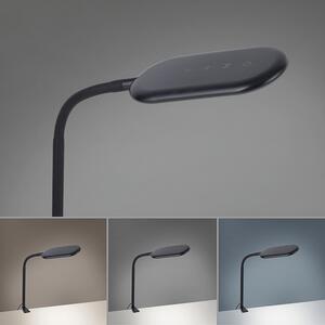 Lampada a morsetto moderna nera dimmerabile con LED - Kiril
