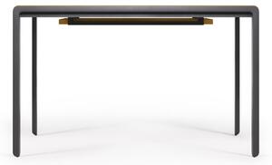 Tavolo estensibile Nadyria appoggio in legno di quercia gambe in acciaio 120 (160) x 80