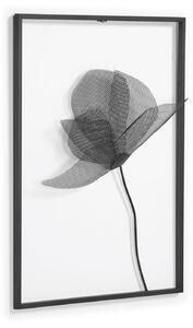 Quadro metallico Nakita floreale nero 43 x 60 cm