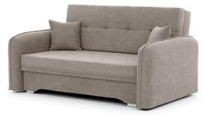 Divano beige allungabile/con contenitore e rivestimento in ciniglia 155 cm Laine – ELTAP