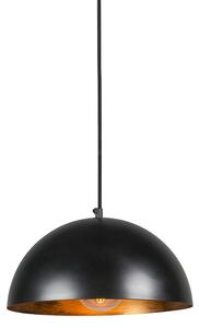 Lampada a sospensione industriale nera con oro 35 cm - Magna Eco