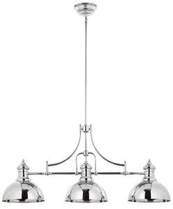 Lampada a sospensione PLATINO cromata 3xE27x40W in metallo, dimensioni: 160x122,5x30,5 cm, IP20, Jupiter