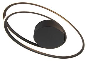 Plafoniera di design nera con LED 3 livelli dimmerabile - Rowan