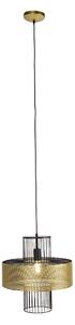 Lampada a sospensione design oro nero 30 cm - TESS