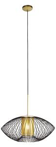 Lampada a sospensione design oro nero 60 cm - DOBRADO