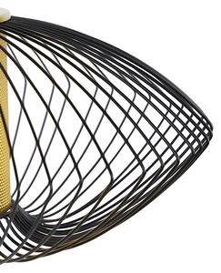 Lampada a sospensione design oro con nero 50 cm - DOBRADO