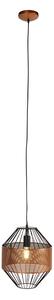 Lampada a sospensione design rame nero 30 cm - MARISKA