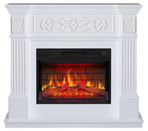 Caminetto elettrico ArtiFlame Toscana AF23BS bianco – da appoggio, fiamma a LED, potenza termica 1,8 kW, fino a 30 m², con effetto sonoro