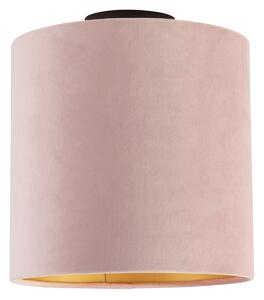 Plafoniera velluto rosa antico oro 25 cm - COMBI