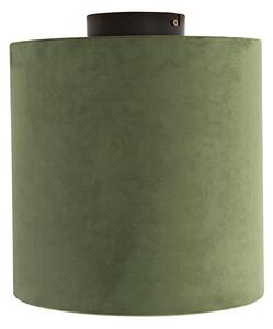 Plafoniera nera velluto verde 25 cm COMBI