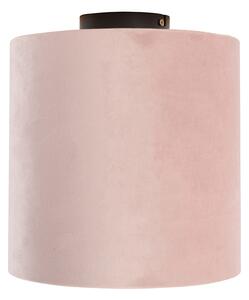 Plafoniera velluto rosa antico oro 25 cm - COMBI