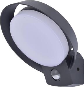 Lutec LED applique da esterno Polo antracite IP54 14W 1000lm bianco caldo 3000K rilevatore di movimento