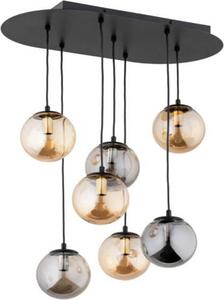 Lampada a sospensione decorativa con 7 sfere di vetro ORIGINAL 7xE14 10W ALF63165 Alfa