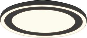 Plafoniera LED rotonda CARUS bianco e nero 16 W, bianco caldo 2300 lm, plastica, dimensioni: 4x33x33 cm, IP20, RL