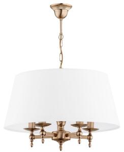 Lampada a sospensione ROKSANA oro-patina-bianco 5xE14x10W metallo dim.: 65x50x50 cm IP20 Alfa