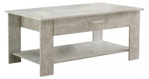 Tavolino Salotto Myrto 110x60x44 h cm in Truciolare bilaminato Grigio Effetto Cemento