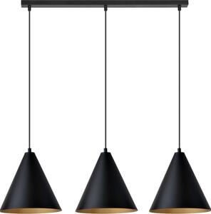 Lampada a sospensione a candelabro REBEL 3 BLACK/GOLD Emibig 1271/3