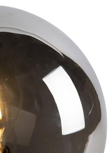 Lampada da tavolo nera art deco con vetro fumé 45,5 cm - PALLON