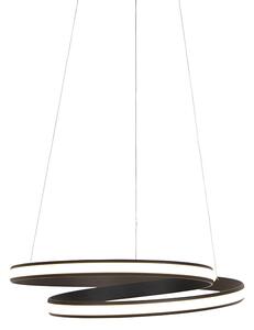 Lampada a sospensione di design nera 55 cm con LED - Rowan