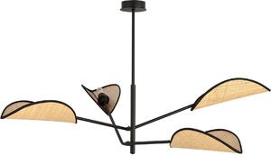 Lampada da soffitto Emibig 4xE14 40W VENE 4 NERO/RATTAN 1160/4