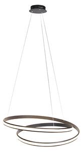 Lampada a sospensione moderna nera 74 cm con LED - Rowan