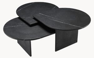 Set di 3 tavolini da salotto in marmo Napoli
