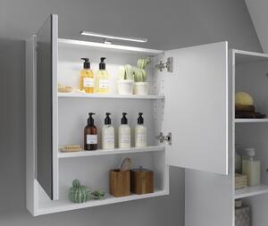 Kolpa EVELIN, mobiletto contenitore con specchio, modello TOE 80, colore grigio