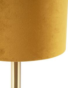 Lampada da tavolo ottone paralume giallo 20 cm - SIMPLO