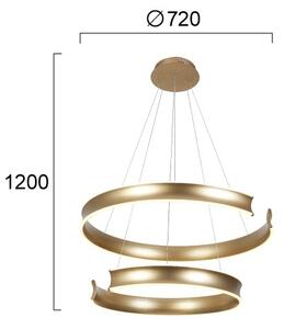Lampadario LED a sospensione MARLEN LED/84W/230V oro