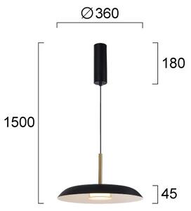 Lampadario a sospensione su cavo NUDO LED/11W/230V 3000/4000/6000K nero