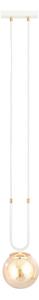 Lampada a sospensione Emibig 1xE14 40W GLAM 1 BIANCO/MIELE 1117/1