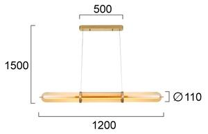 Lampadario LED sospeso con cavo ELIANA LED/34W/230V dorato