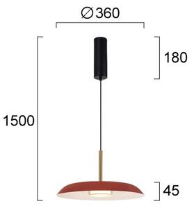 Lampadario LED su cavo NUDO LED/11W/230V 3000/4000/6000K rosso