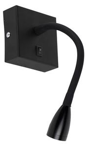 Applique moderna braccio flessibile LED nero - FLEX