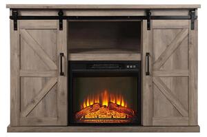 Credenza rustica con camino elettrico 2000W