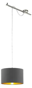 Eglo 96799 - Lampada a sospensione CALCENA 1xE27/60W/230V grigio