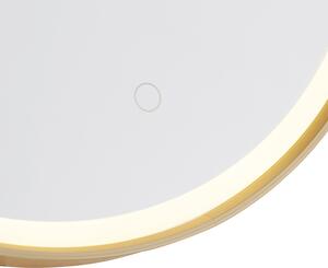 Specchio da bagno rotondo oro LED dimmer tattile - MIRAL