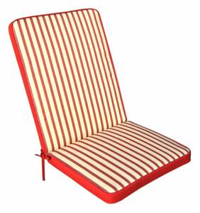 Cuscino medio idrorepellente in Poliestere cm 95x44x4 - BLAZE - Rosso