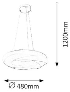 Rabalux 2266 - Lampadario LED GISELE LED/24W/230V bianco