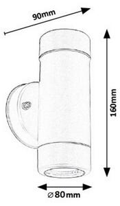 Rabalux 8837 - Applique da esterno MEDINA 2xGU10/10W/230V IP44