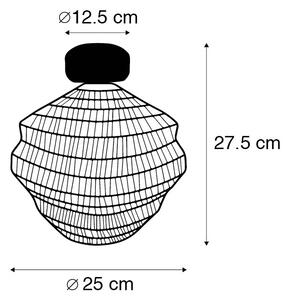 Plafoniera orientale nera 25 cm - Vadi