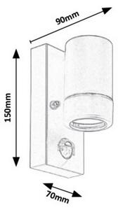Rabalux 8838 - Applique da esterno con sensore MEDINA 1xGU10/10W/230V IP44 bianco