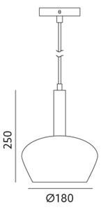 Lampadario a sospensione con filo CASA 1xGU10/25W/230V