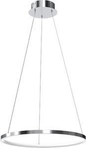 Lampada a sospensione moderna ad anello cromato Ø50cm colore neutro LED 27W HOOP Milagro