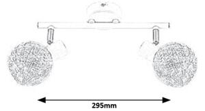 Rabalux 5618 - Luce Spot da soffitto HAZEL2xE14/15W/230V