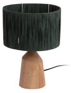 Lampada da tavolo TRAPEZE con struttura in legno, Ø 25 cm