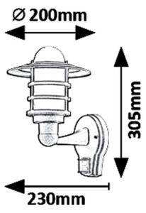 Rabalux 7679 - Applique da esterno DARRINGTON 1xE27/20W/230V IP44