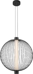 Lampada a sospensione LED Kyoto nera 39W, bianco caldo, 1950 lm, metallo, dimensioni: 150x54x54 cm, IP20, Milagro
